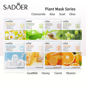 SADOER <span class=keywords><strong>Masque</strong></span> facial végétal naturel Aloe Miel Vitamine C Escargot Olive Tomate Beauté Masques de soin de la peau <span class=keywords><strong>Masque</strong></span> facial hydratant hydratant - Product Image 1