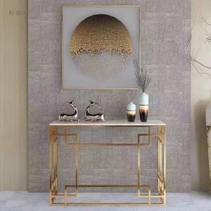 Mesa <span class=keywords><strong>Consola</strong></span> de Mármol de Lujo Ligero Estilo Nórdico y Chino Moderno Gabinete Largo para Recibidor de Hoteles y Vestíbulos Elegante Mesa de Vista Final - Product Image 2