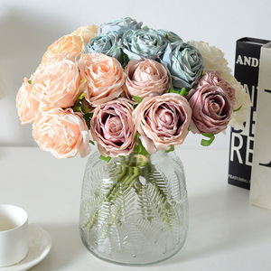Rosas de Venta caliente, rosas quemadas artificiales, rosas quemadas de <span class=keywords><strong>seda</strong></span>, rosas quemadas para decoraciones de boda - Product Image 4