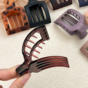 Nouvelle pince à cheveux tendance, bec de canard, forte adhérence, dents robustes, peut se plier confortablement, forme de pelle, design incurvé, pince à cheveux - Product Image 3