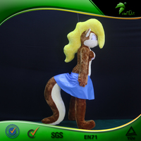 Animal gonflable qui couine Hongyi Sph Jouet en peluche gonflable renard à fourrure gonflable Animation de dessin animé