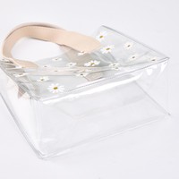 Sac fourre-tout transparent en pvc petites marguerites shopping sac de bonbons de mariage avec cadeau à la main sac cadeau d'anniversaire Dragon Boat Festival