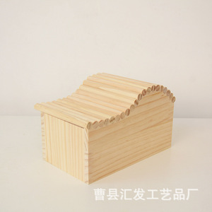 Casa de madera para mascotas, villa rectangular, sólida y duradera, pequeña, para hámsteres y gallinas rutin - Product Image 3