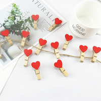 Penjepit Kayu Mini 3.5cm Ramah Anak, Penyangga Foto Dekoratif, Penjepit untuk Memo, Kartu, Pajangan, Kerajinan DIY, Dekorasi Pesta