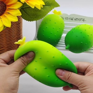 Realistic Cucumber Squeeze <b>Toy</b> - Slow Rebound Stress Relief Fidget for Office <b>Desk</b>, Sensory Gift & Party Favors - Product Image 1