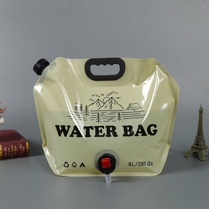 Wholesale Reusable Foldable Large Capacity 8 Liquid Refill Plastic Spout Pouch <b>Water</b> Container with Faucet - Product Image 2