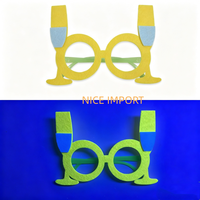 Stielglas-ähnliche Fluoreszierende Themenparty-Dekorationsbrillen, Kinder-Geburtstags-Verkleidungs-Requisiten Filz-Brillengestelle