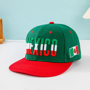 Gorra de Béisbol Unisex de 6 Paneles con Bordado de Bandera Nacional de México, Estilo Urbano, Ajustable con Cierre a Presión - Product Image 5