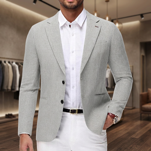 Blazer de terciopelo vintage para hombre al por mayor, abotonado, de algodón, estilo deportivo, informal de negocios, cortavientos, tallas grandes - Product Image 4