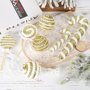 Set di Palline Decorative Natalizie in Schiuma di Alta Qualità, Bastoncini, <span class=keywords><strong>Caramelle</strong></span>, Lecca-lecca e Fiocchi <span class=keywords><strong>per</strong></span> Decorazioni Albero di <span class=keywords><strong>Natale</strong></span> - Product Image 3