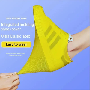 Chaussures de pluie imperméables et résistantes à l'usure en silicone pour l'extérieur, surchaussures, couvre-chaussures, protection quatre saisons pour le camping, chaussures de marche - Product Image 3