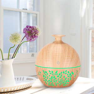 Ahşap vazo moda yumuşak ev odası 7 renkler <span class=keywords><strong>LED</strong></span> ışık <span class=keywords><strong>Mini</strong></span> USB serin Mist Mist hava nemlendirici Aroma yağı difüzörü - Product Image 3