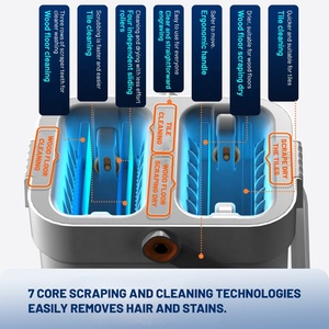 Grande pulizia del pavimento da <span class=keywords><strong>50cm</strong></span> 360 magico mocio piatto bagnato e asciutto uso a mano senza <span class=keywords><strong>Mop</strong></span> con strizzatore Set di mocio piatto in microfibra con secchio - Product Image 5