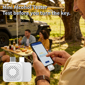 Testeur d'<span class=keywords><strong>alcool</strong></span>émie haute précision à soufflerie d'air pour voiture, détecteur de concentration, outil de diagnostic spécial - Product Image 1