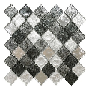 Versilberung Glänzende Glas fliesen Mosaik Arabischer Stil Gold und Rot Mischfarbe Wand poliert Kristall Glitter Wandmosaik fliesen - Product Image 4