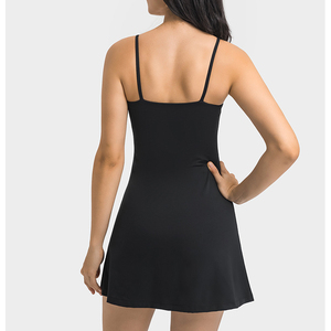 Kemeja Polo Golf Tenis Wanita satu potong, baju olahraga Yoga ukuran besar, Badminton tenis sisi Super pendek, rok Mini belahan - Product Image 5