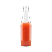 Botol Kaca Super Flint Mewah Transparan 300ml 350ml 500ml dengan Tutup Sekrup untuk Air, Cetak Logo Sesuai Pesanan