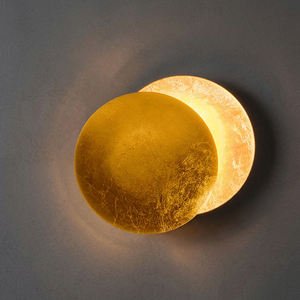 ไฟ LED หรูหรา HID รุ่น Iron Moon สีทองดำ แสงวอร์มไวท์ โคมไฟติดผนังห้องนอนสไตล์โมเดิร์น โคมไฟอ่านหนังสือทรงกลม 220V โคมไฟติดผนัง - Product Image 3