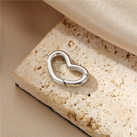Collier en laiton plaqué or 14 carats avec fermoir à ressort en forme de cœur pour la fabrication de bijoux, accessoires de mode DIY, tressage carré torsadé