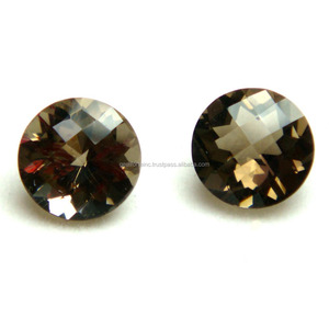 Pierres précieuses de quartz fumé de forme mixte coupe à facettes pierre précieuse de quartz fumé marron en vrac taille personnalisée pierre de fabrication de bijoux - Product Image 4