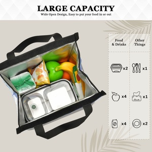 School Events Autism Awareness Bags Charity Fundraising Kids Artwork Printing Custom School Lunch Tote Bag Lunch Bag - Product Image 5