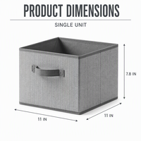 Cubes de rangement pliables en tissu, directement de l'usine, avec poignées en carton de 2 mm, pour l'organisation des vêtements et des livres dans les placards et étagères
