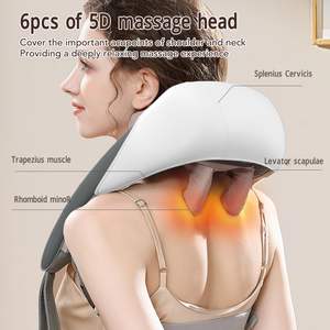 Nacken-Rücken-und Schulter <span class=keywords><strong>massage</strong></span> gerät mit wärme elektrischem 3D-Knetmassage für tiefes Gewebe Unterer Rücken, Wade und Beine Volle Körper entspannung - Product Image 4