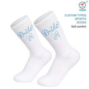 <strong>Bride</strong> Letter Ruffle <strong>Socks</strong> Black White Women Crew <strong>Socks</strong> Wedding Engagement Party Gift - Product Image 1