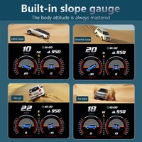 Affichage HUD OBD2 P2 pour voiture avec inclinomètre, compteur de vitesse GPS, compte-tours et ordinateur de bord