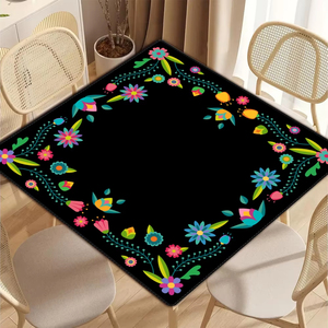 Q Y 32.5x32.5inches Modern Mahjong <b>Table</b> Mat Microfiber Natural Rubber Custom Print Silent <b>Table</b> <b>Cover</b> 4-Player <b>Waterproof</b> Non-s - Product Image 3