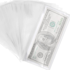 Fundas protectoras de billetes de dólar con clip de material PP transparente al por mayor - Product Image 2