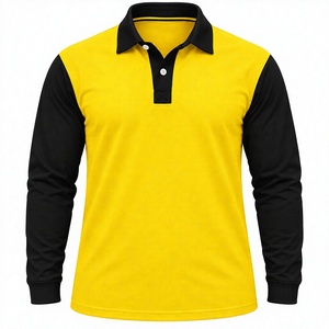 Camiseta de Rugby Personalizada para Hombre, Polo de Manga Larga, Jersey de Rugby de Algodón, Ropa Deportiva, Uniforme de Equipo, Fabricante Mayorista - Product Image 1