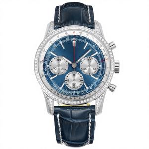 นาฬิกาข้อมืออัตโนมัติ ตัวเรือนสแตนเลสสตีลคุณภาพสูง ประดับอัญมณีหรูหรา เรืองแสง พร้อมปฏิทินถาวร หน้าปัดขนาด 22 มม. และ 44 มม. - Product Image 1