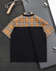 Camiseta de manga corta para hombre, diseño a cuadros vintage, estilo casual, de lujo, 100% algodón, estilo Burberry. - Product Image 2