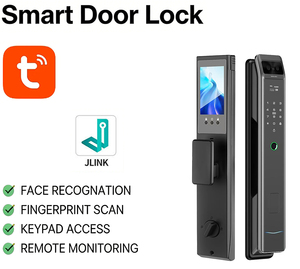 Serrure de porte intelligente sans clé avec empreinte digitale, WiFi, stockage cloud et caméra, adaptée à divers types de portes - Product Image 4