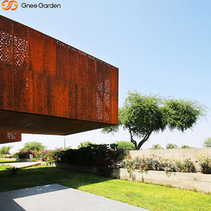 Revêtement en acier corten moderne personnalisé pour mur-rideau extérieur de jardin, imperméable, écologique, façade métallique décorative - Product Image 3