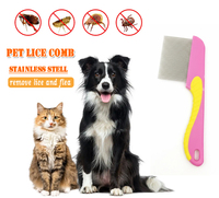 Peigne en acier inoxydable doux, résistant à la rouille, personnalisable, pour chats et chiens, outil réutilisable pour éliminer les poux et les lentes