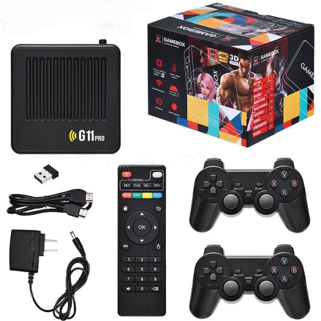 G11 PRO 256GB Built-in Retro 60000+ Games Player 2.4G Wireless Controller 2025 4K HD Home Video Game Console G11 Pro TV GAME BOX