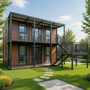 บ้านสำนักงานสำเร็จรูปหรูหราสองชั้น 2 ห้องนอน ยี่ห้อจงหนาน บ้านเคลื่อนที่ขนาดเล็ก บ้านเหล็กขนาดเล็ก บ้านแบบพกพา บ้านสำเร็จรูปแบบโมดูลาร์ บ้านคอนเทนเนอร์ - Product Image 1