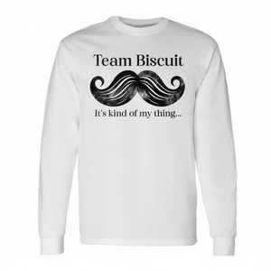 T-shirt a maniche lunghe Team Biscuit con design a baffi: è un po' la mia cosa - Product Image 2