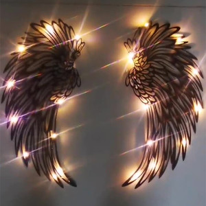Cross-border Metal wings <b>Wall</b> <b>Decoration</b> <b>Wall</b> Hanging Frosted Arts and Crafts Double Sided Home wings <b>Wall</b> <b>Decoration</b> - Product Image 3
