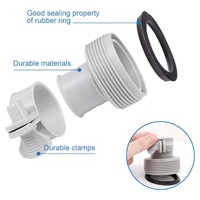Conector Adaptador para Manguera de Piscina Tipo B para Piscinas Intex, Adaptador de 1.25 a 1.5 Pulgadas