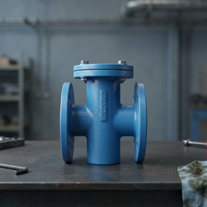 Cast <b>Iron</b> T Type Strainer Class 150# / Table E Flanged End Pipeline Filter 1-1/2" to 8" SS304 Mesh Valve - Product Image 3