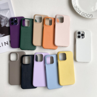 Étui en cuir grainé d'agneau pour iPhone 17 Air 16 15 14 Plus 13 12 Pro Max – Coque de protection rigide vide (haut et bas)