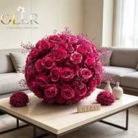 Nouvelle Composition Florale Artificielle Rose Fuchsia Centre de Table Décoration Mariage Arrangement Floral Événementiel Vente en Gros Personnalisé