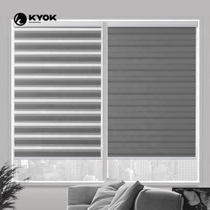 Cina produttore di tende KYOK tende oscuranti portatili tende grigie <span class=keywords><strong>a</strong></span> doppio <span class=keywords><strong>rullo</strong></span> tende zebra shades - Product Image 6