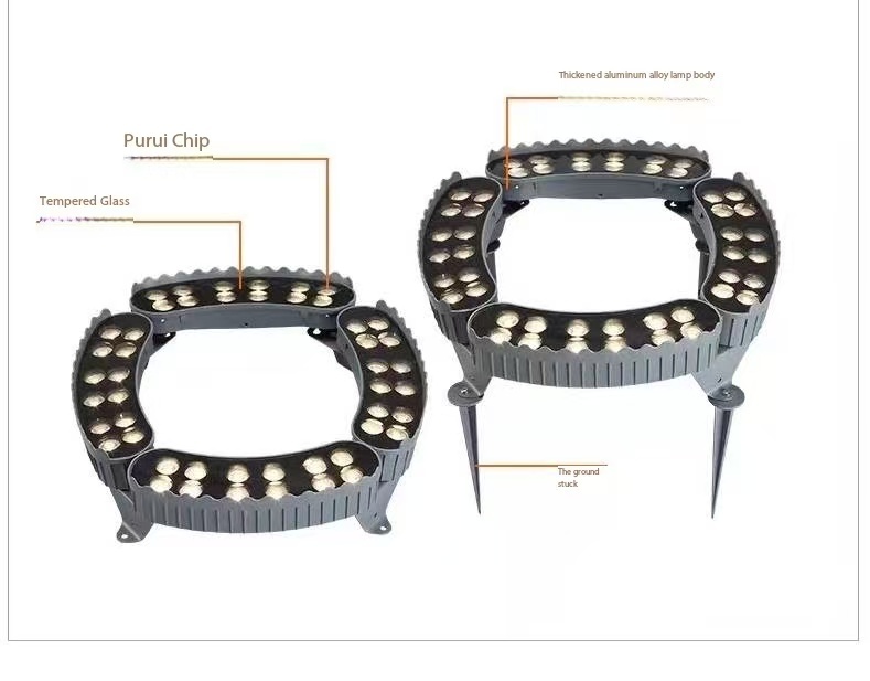 12W Black LED Hug Tree Light Hold Column Lamp Ring Garden Led Spot Light Ip65 Outdoor Landscape Spotlight