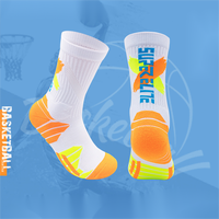 Chaussettes de sport rembourrées en tissu éponge respirant pour jeunes, chaussettes de printemps pour le basketball et les sports, multicolores, résistantes à l'usure