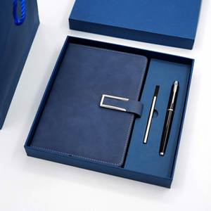 Best Selling Stationary Set Custom PU A5 Notebook Metal <b>Pen</b> <b>Refill</b> Set With Logo for Tradeshows Giveaways - Product Image 1