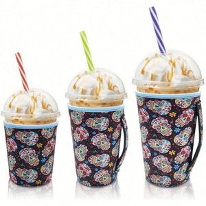 ปลอกหุ้มแก้วน้ำเก็บความเย็นแบบสั่งทำขายส่ง ขนาด 16-32 ออนซ์ ทำจากนีโอพรีนหลากสีสัน สำหรับกาแฟร้อนหรือเย็น - Product Image 1